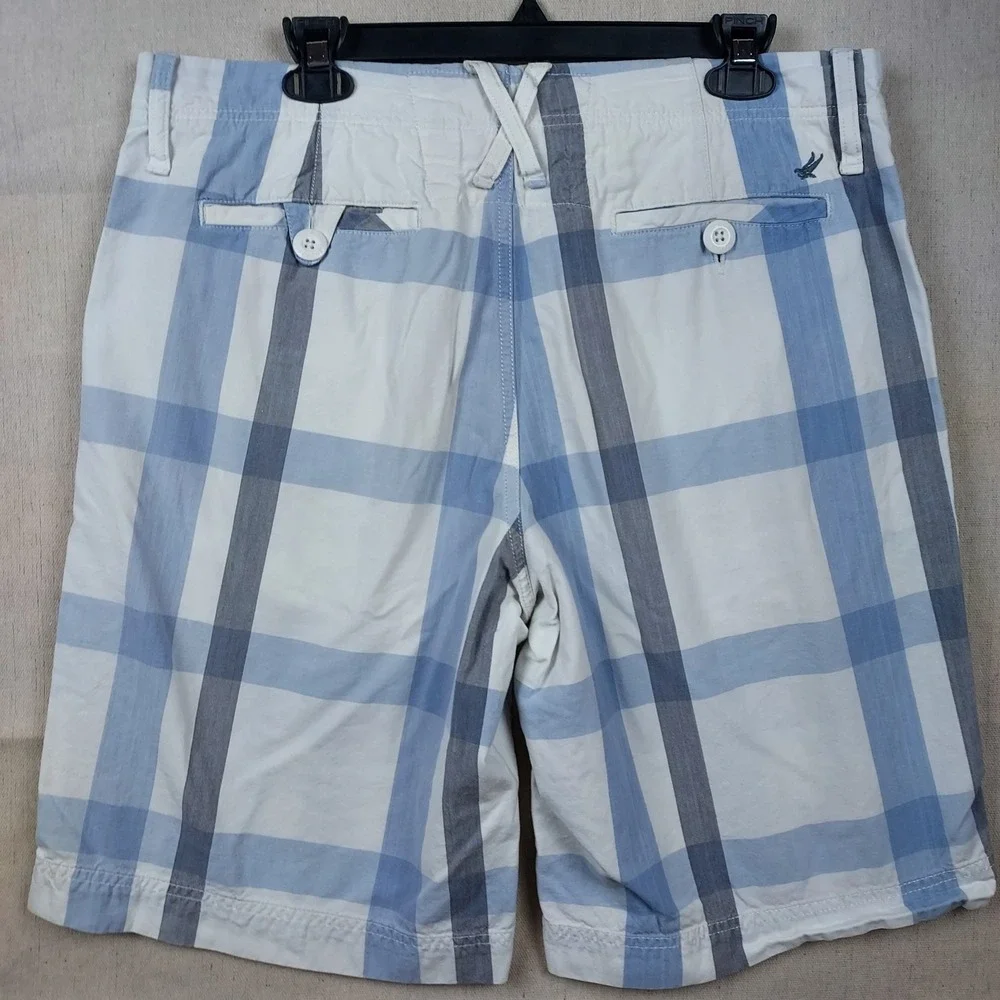 Urban Pipeline Shorts Mens 34 Classic Fit Blue Plaid CottonClassic casual...